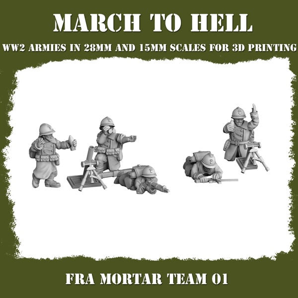 French Army Mortar Team Figure