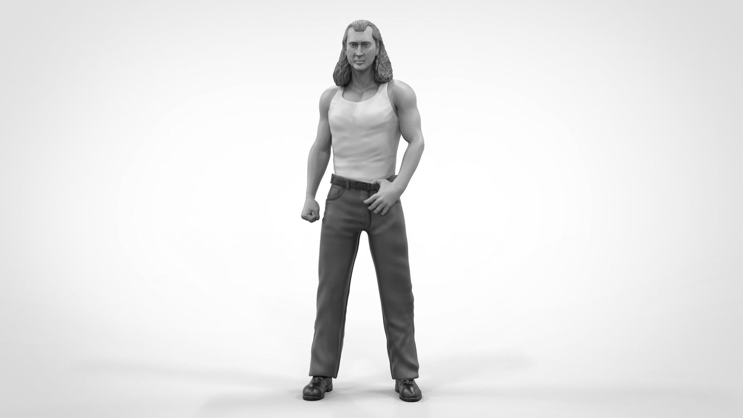 Nicolas In T-Shirt And Long Hair Figure