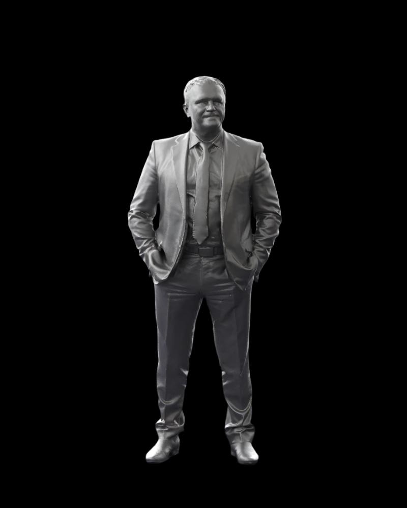 S3Ds0097 Male Wearing Suit Figure