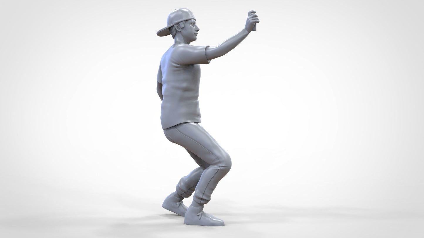 Young Male Graffiti Artist/vandal Figure