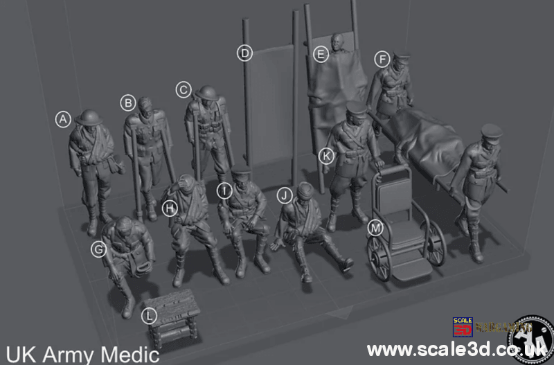 Ww1 British Casuality/injured/hurt Soldiers 1\6 1:72 / A Figure