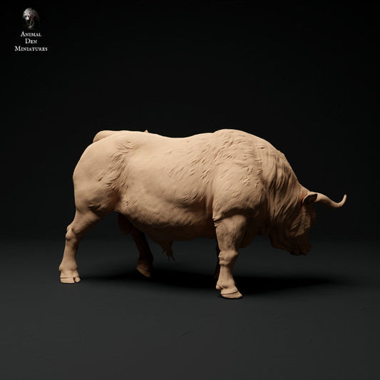 Adm1004 Red-Devon-Bull-Grazing Animal