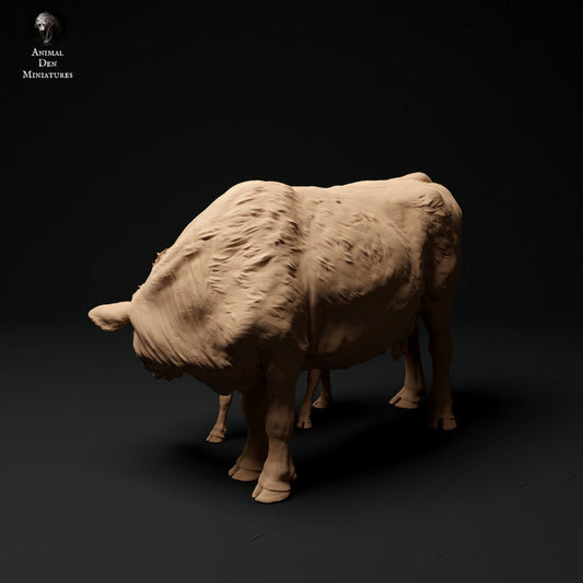 Adm1005 Red-Devon-Cow-With-Calf Animal