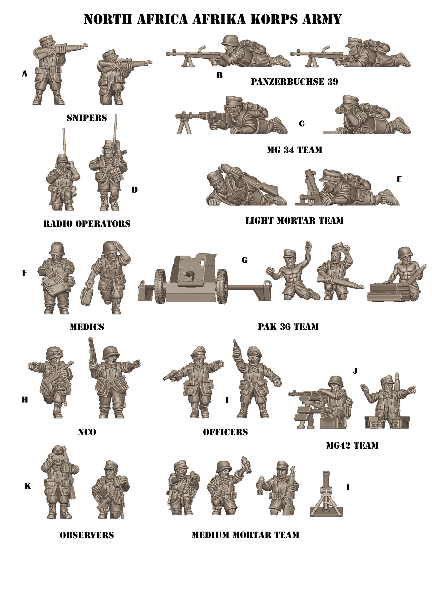 March To Hell Ww2 Africa - Afrika Corps 1 15Mm 1:100 / A Figure