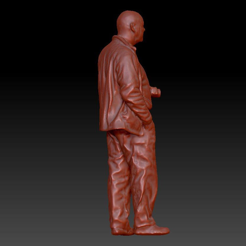 Older Male Train Spotter With Camera Dsp041 Figure
