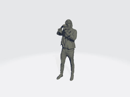 Young Male With Camera Focusing Figure