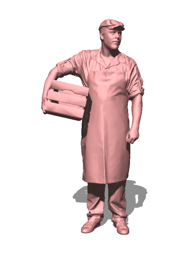Mm1034 Shop Keeper With Veg Box Figure