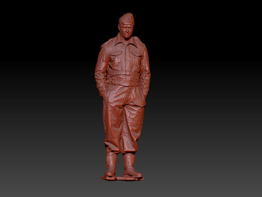 S3Ds0003 Ww2 Home Guard/Army Male Hands In Pockets Figure