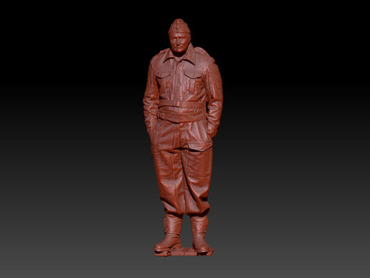 S3Ds0004 Ww2 Home Guard/Army Hands In Pockets Figure