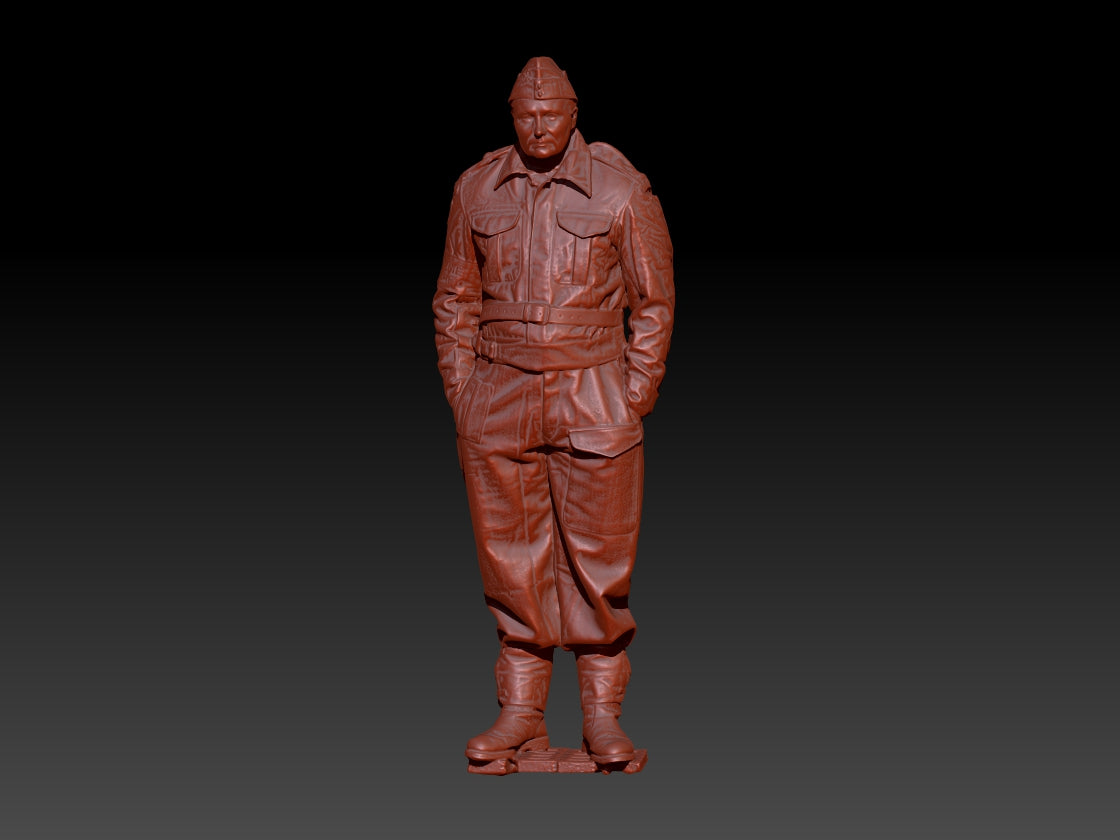 S3Ds0004 Ww2 Home Guard/Army Hands In Pockets Figure