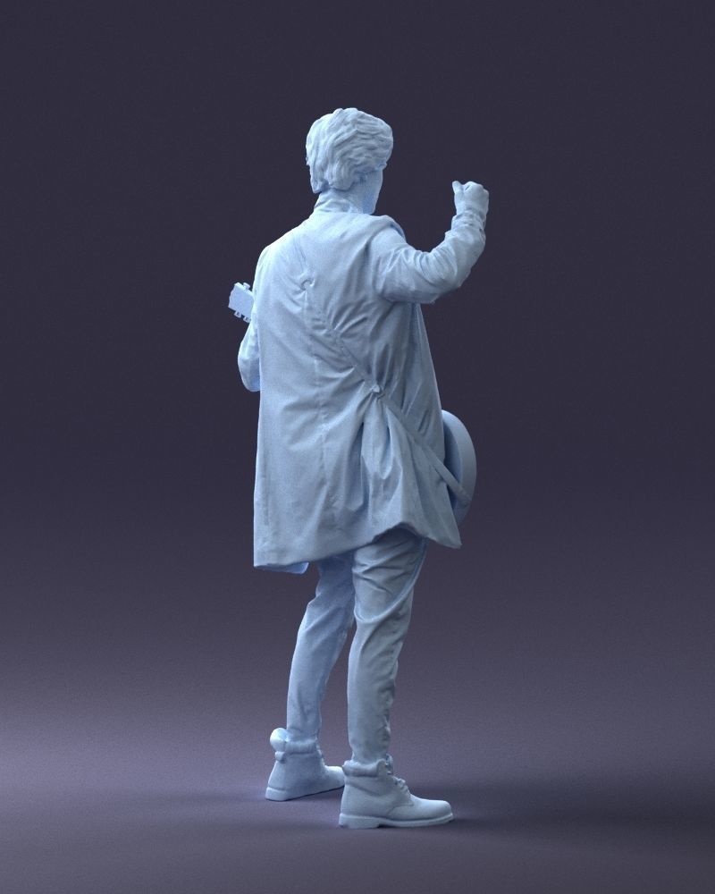Musician With Electric Guitar Figure