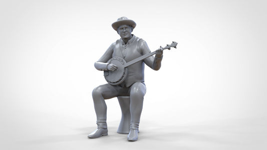 Male Banjo Player Figure