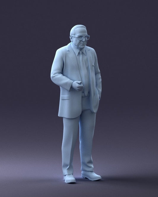 Male Pensioner In Suite Figure